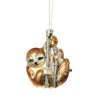 Hanging Sloth Glass Ornament | Putti Christmas Celebrations