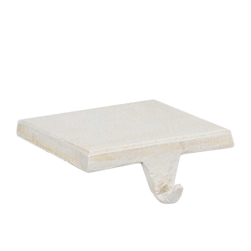 White Flat Base Christmas Stocking Holder | Putti Christmas Canada 