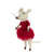 Mouse with Red Dress Felted Ornament - Putti Christmas Canada