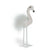 Glittered Feathered Flamingo Ornament - White | Putti Christmas 