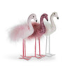 Glittered Feathered Flamingo Ornament - White | Putti Christmas