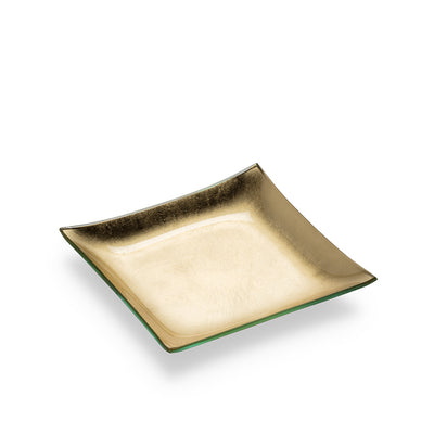 Small Square Plate with Gold Foil