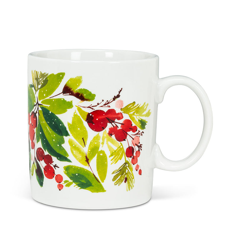 Cranberry and Greenery Mug | Putti Christmas Canada