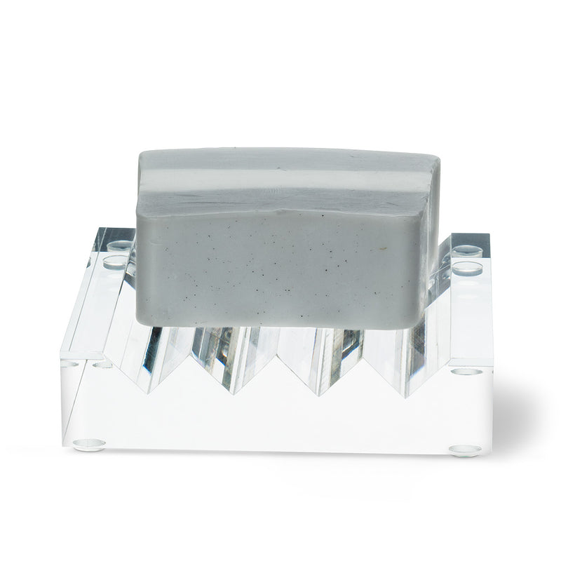Ridged Acrylic Soap Dish | Putti Fine Furnishings 