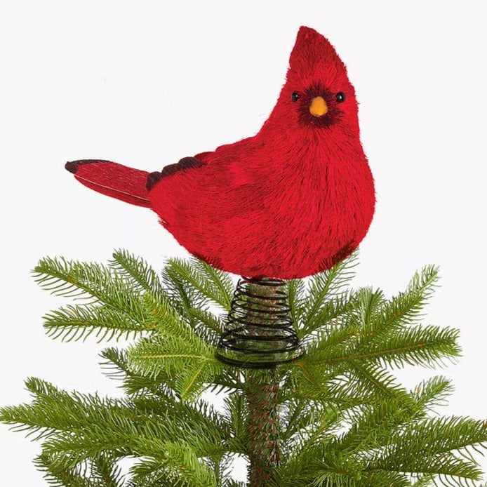 Large Red Cardinal Christmas Tree topper | Putti Christmas 