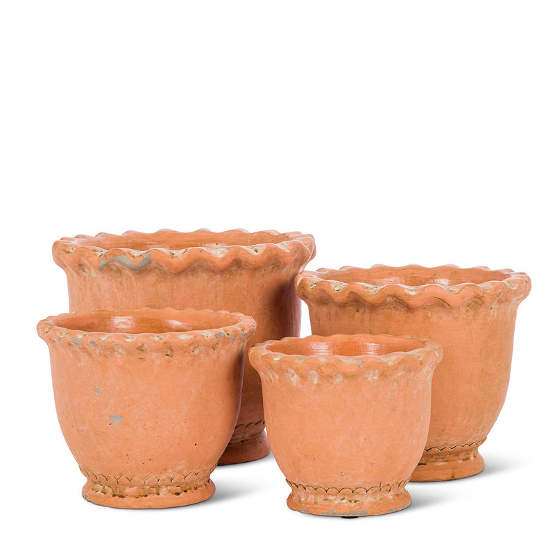 Round Ruffled Planter - Medium 6"H