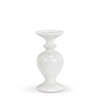 Small Shapely White Pillar Candle Holder | Putti Fine Furnishings
