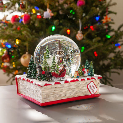 Lg Storybook Snow Globe w/Music-6.5"H | Putti Christmas Canada