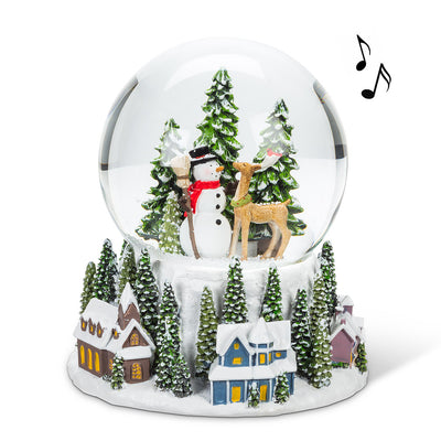 Large Village Snow Globe with Music | Putti Christmas