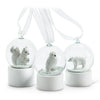 Winter White Squirrel Snow Globe Ornament | Putti Christmas Celebrations