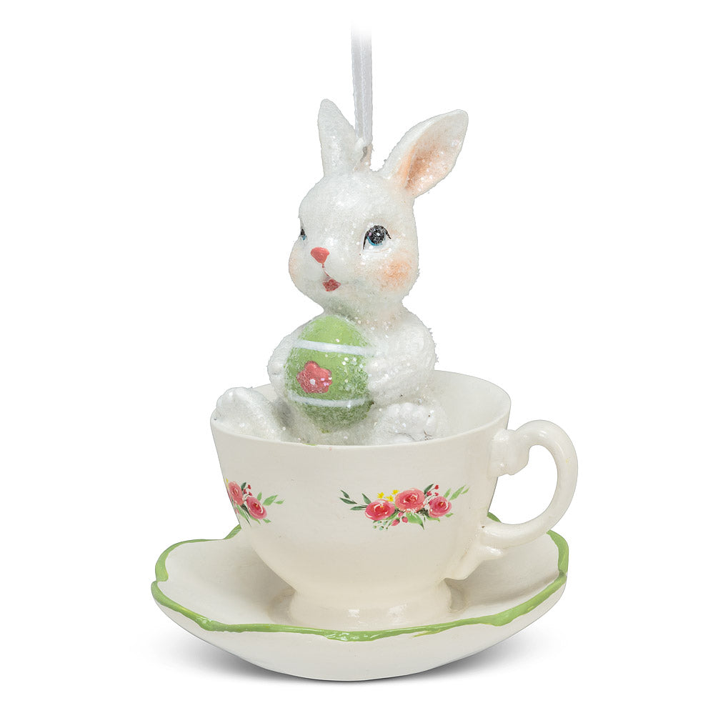 Bunny in Teacup Ornament | Putti Celebrations