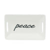 Small Peace Rectangle Dish | Putti Christmas Canada