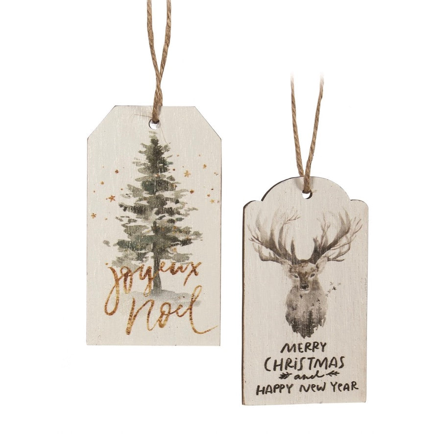 Deer Tag - Sewt of 4  | Putti Christmas Canada 