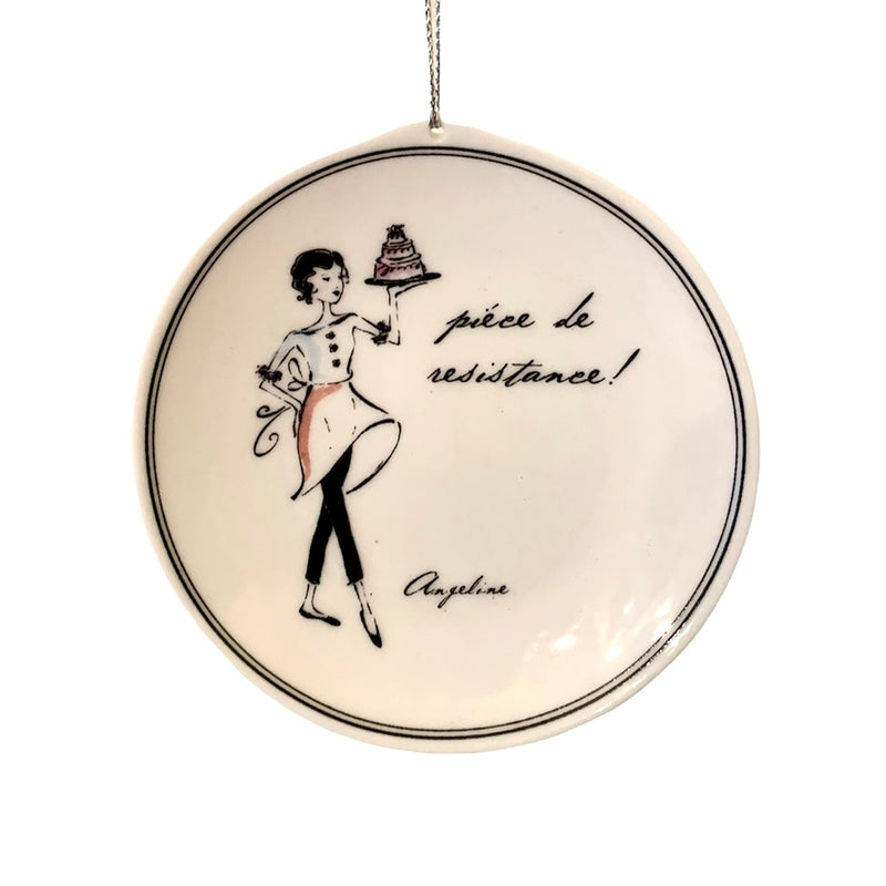 "Piece de Resistance!" Bistro Plate Ornament | Putti Christmas 