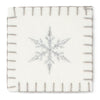 White Felt Coaster with Snowflake, AC-Abbott Collection, Putti Fine Furnishings