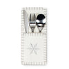 Cutlery holder with Snowflake, AC-Abbott Collection, Putti Fine Furnishings