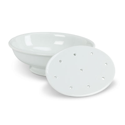 Two Piece Soap Dish with Strainer - Putti Fine Furnishings Canada