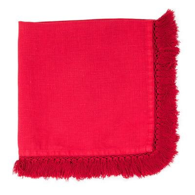 Tasselled Napkin - Red, AC-Abbott Collection, Putti Fine Furnishings