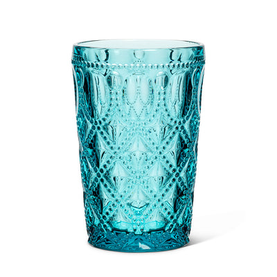 Turquoise Jewel and Bead Pattern Highball, AC-Abbott Collection, Putti Fine Furnishings