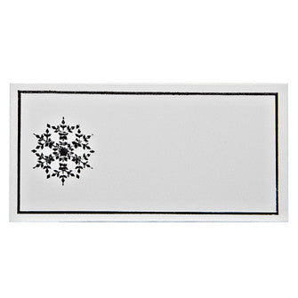  Silver Snowflake Place Cards, AC-Abbott Collection, Putti Fine Furnishings
