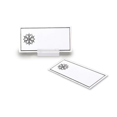 Silver Snowflake Place Cards, AC-Abbott Collection, Putti Fine Furnishings