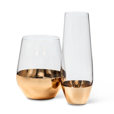 Wide Band Stemless Goblet, AC-Abbott Collection, Putti Fine Furnishings