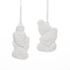 Flat White Bisque Chick and Egg Ornament, AC-Abbott Collection, Putti Fine Furnishings