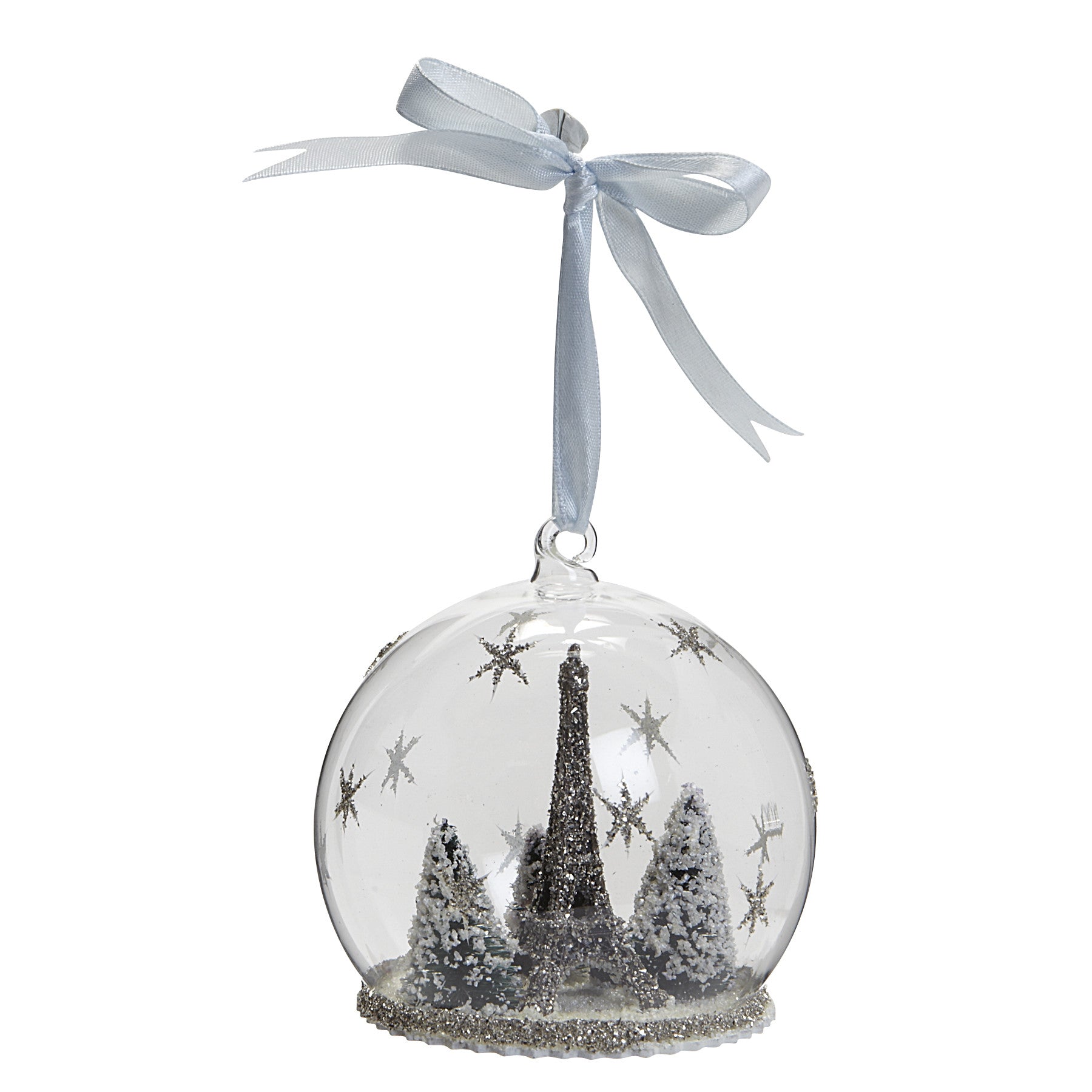 Eiffel Tower in Glass Globe Ornament -  Christmas - AC-Abbott Collection - Putti Fine Furnishings Toronto Canada