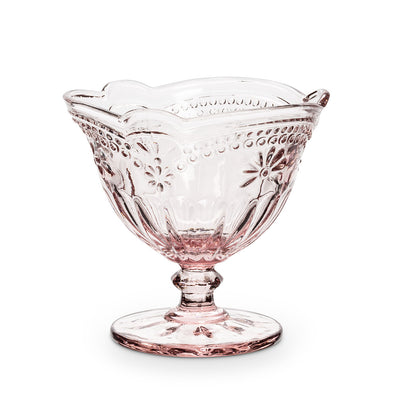 Pink Flower Pedestal Dish, AC-Abbott Collection, Putti Fine Furnishings