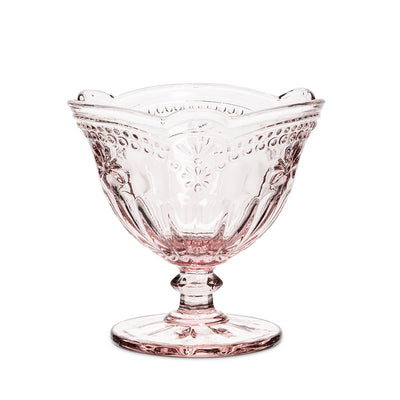 Pink Flower Pedestal Dish, AC-Abbott Collection, Putti Fine Furnishings