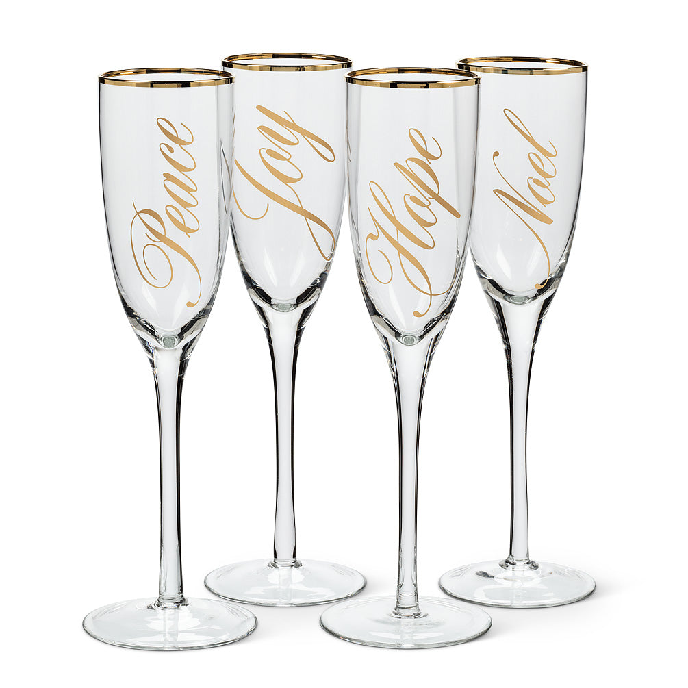  Holiday Words Flutes, AC-Abbott Collection, Putti Fine Furnishings