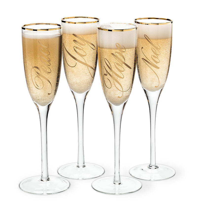  Holiday Words Flutes, AC-Abbott Collection, Putti Fine Furnishings