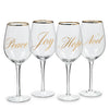 Holiday Words Goblets, AC-Abbott Collection, Putti Fine Furnishings