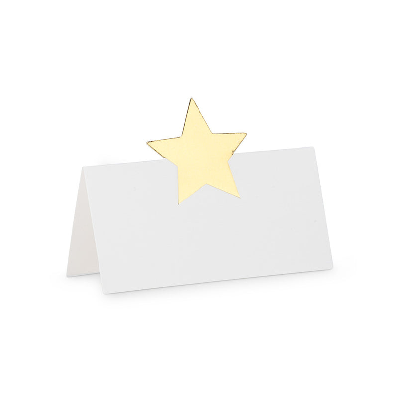 Folding Gold Star Place Cards -  Party Supplies - AC-Abbott Collection - Putti Fine Furnishings Toronto Canada