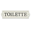 Antique White "Toilette" Sign