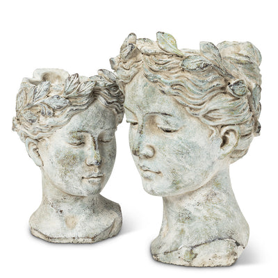 Woman Head Planter - Large, AC-Abbot Collection, Putti Fine Furnishings