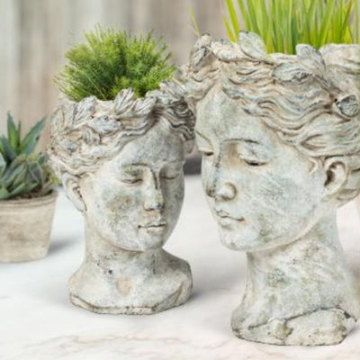 Woman Head Planter - Small, AC-Abbot Collection, Putti Fine Furnishings
