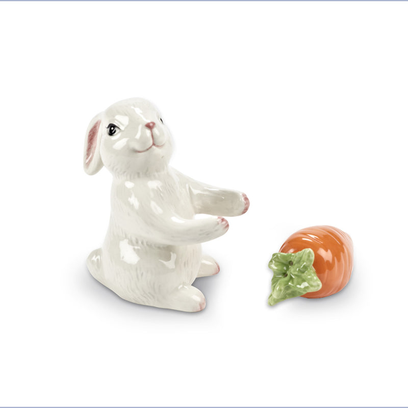  Bunny & Carrot Salt & Pepper, AC-Abbott Collection, Putti Fine Furnishings