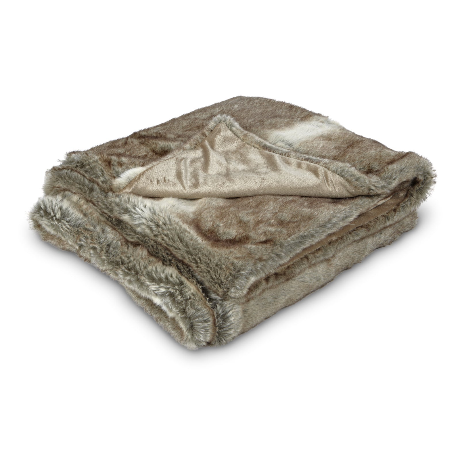  Faux Fur Throw - Tan, AC-Abbott Collection, Putti Fine Furnishings