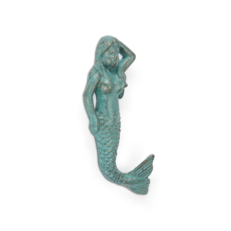  Mermaid Wall Hook - Verdigris, AC-Abbott Collection, Putti Fine Furnishings