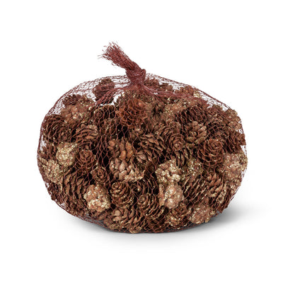 Small Pinecones with Gold Glitter -  Christmas - AC-Abbot Collection - Putti Fine Furnishings Toronto Canada - 2