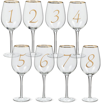 Gold Number Goblets, AC-Abbott Collection, Putti Fine Furnishings