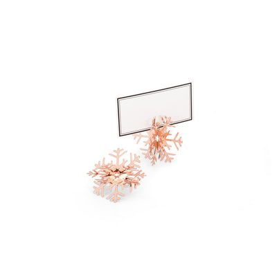 Rose Gold Snowflake Place Card Holder Ornaments -  Christmas - AC-Abbott Collection - Putti Fine Furnishings Toronto Canada - 1
