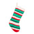 Red and Green Felt Stripe Christmas Stocking