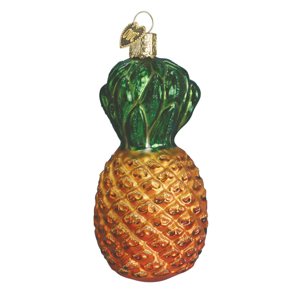 Old World Pineapple Glass Ornament