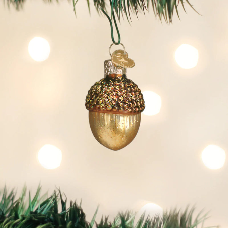 Old World Christmas Small Acorn Glass Ornament  | Putti Christmas Canada 
