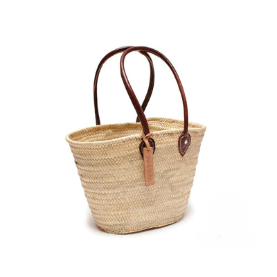 French Baskets Straw Bag with Long Shoulder Strap - Medium