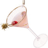 Martini Glass Ornament with Cherry