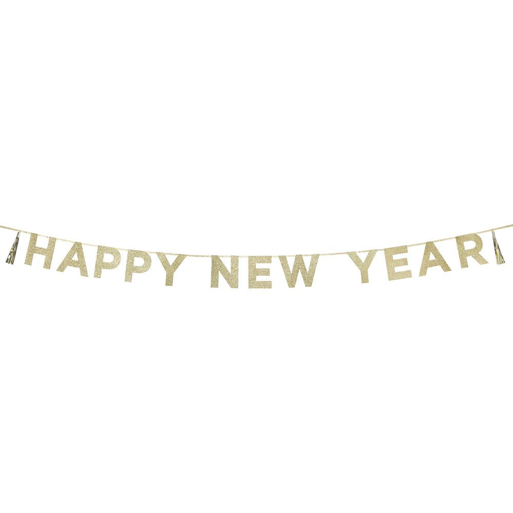  Say It With Glitter "Happy New Year" Banner, TT-Talking Tables, Putti Fine Furnishings