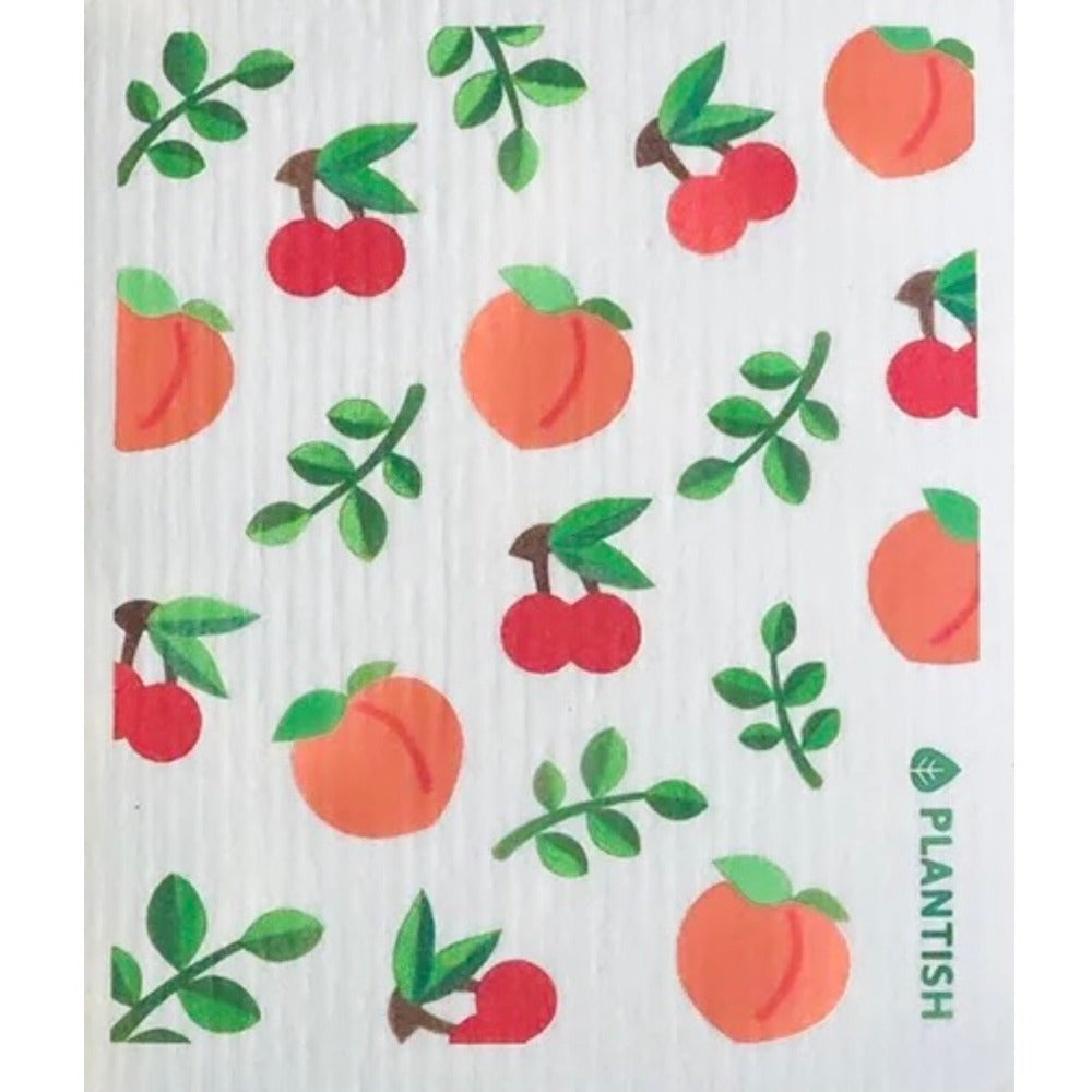 Peaches & Cherries Swedish Cloth
